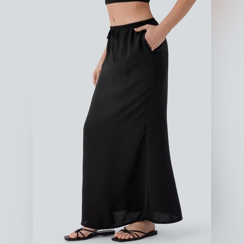 NWT Halara Resort Black Maxi Skirt